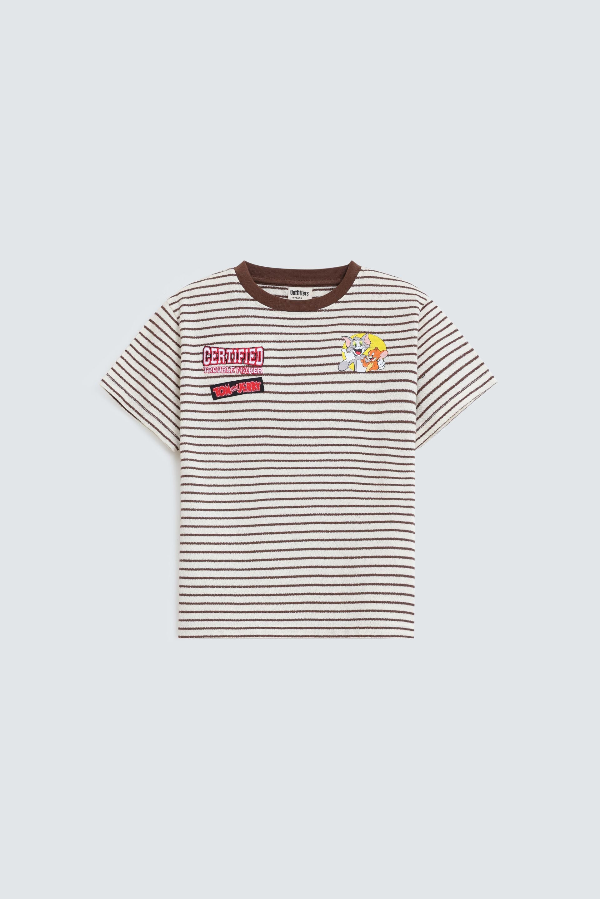 Embroidered Striped T-Shirt