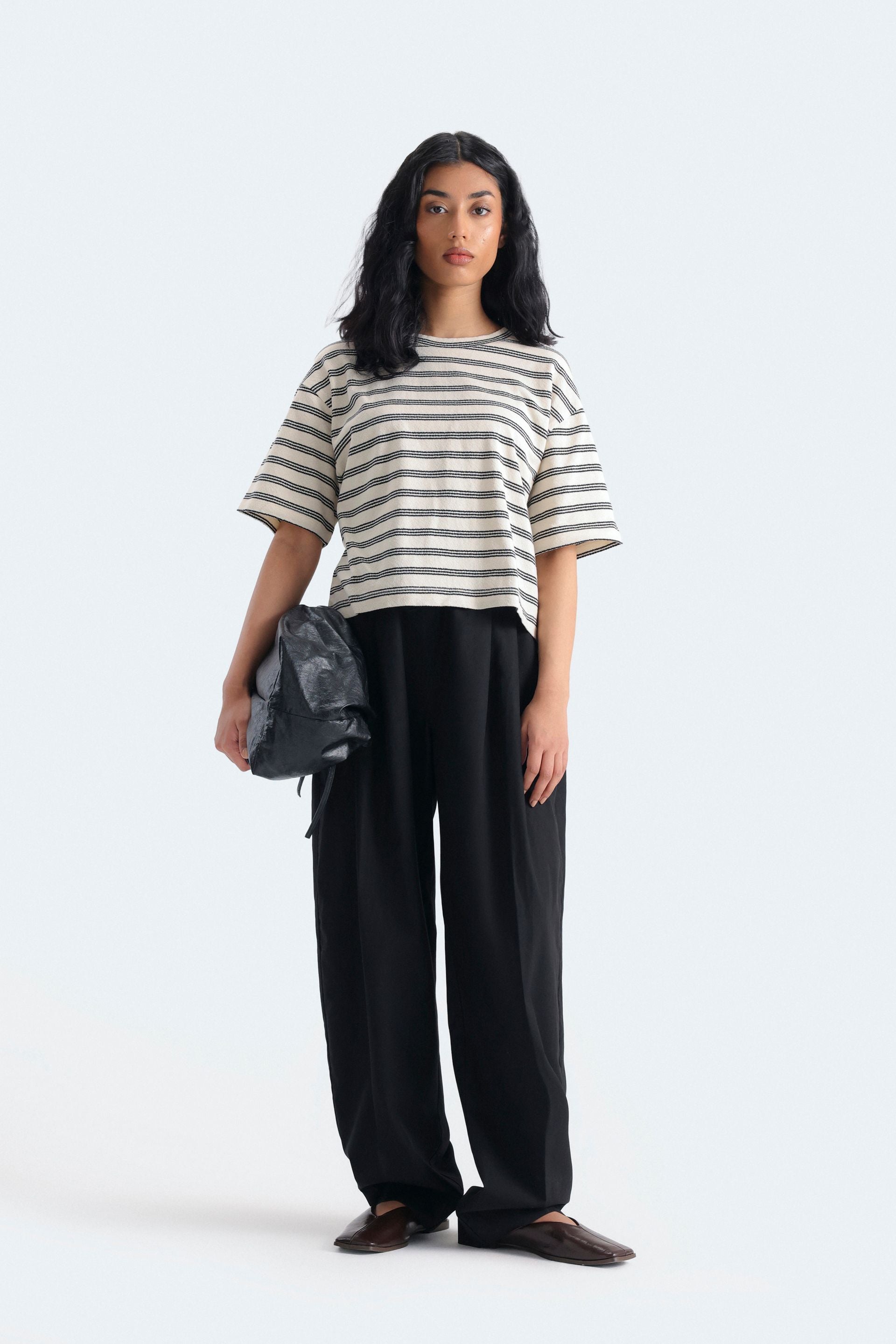 Cropped Striped T-Shirt