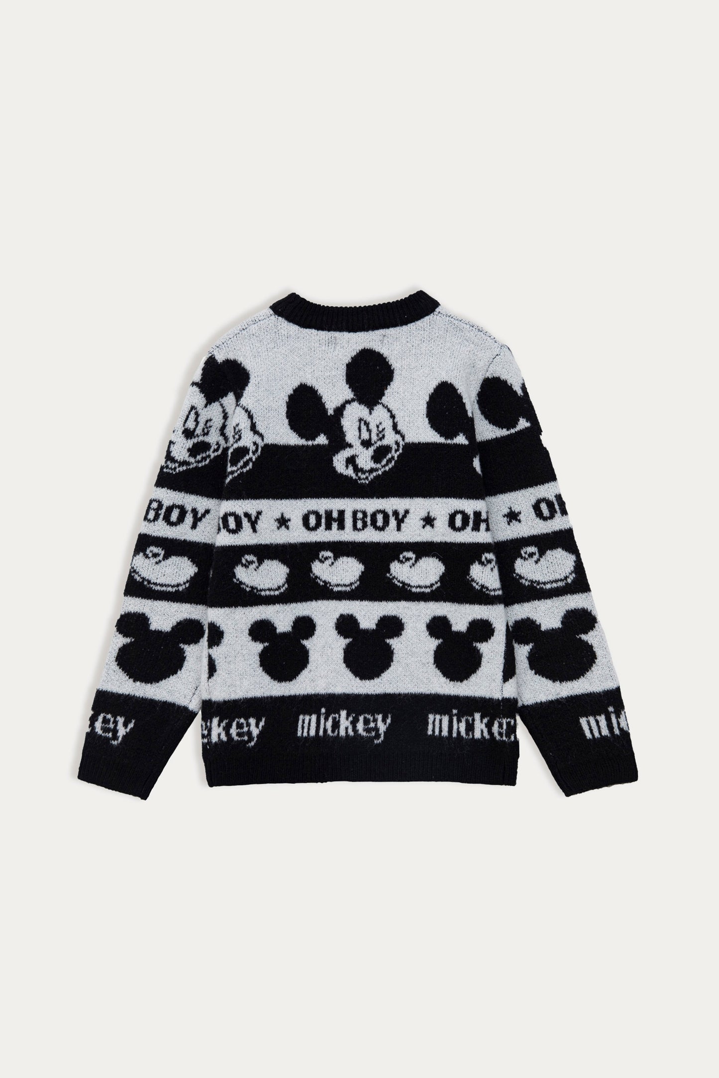 All Over Mickey Striped Sweater