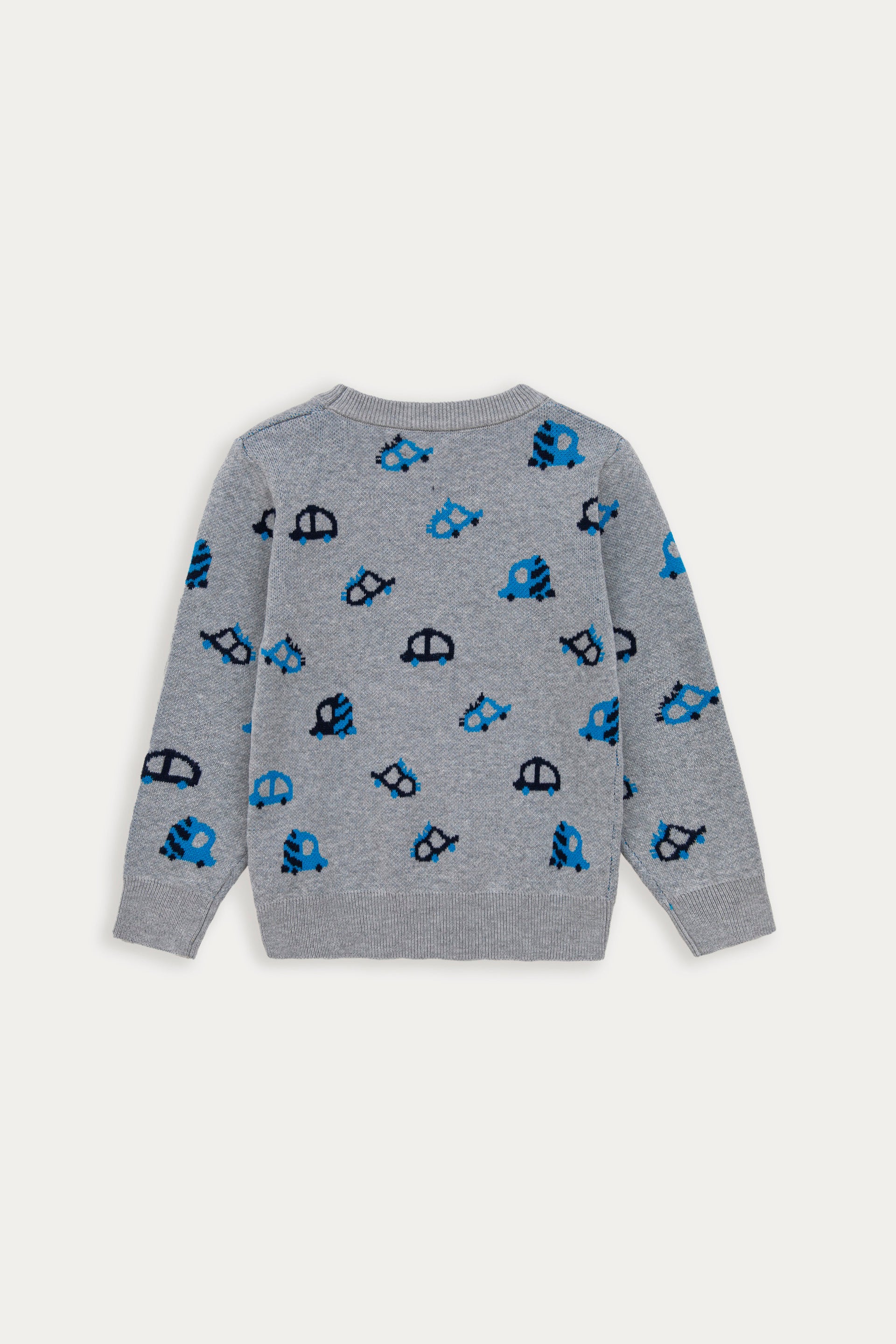 All Over Cars Jacquard Sweater
