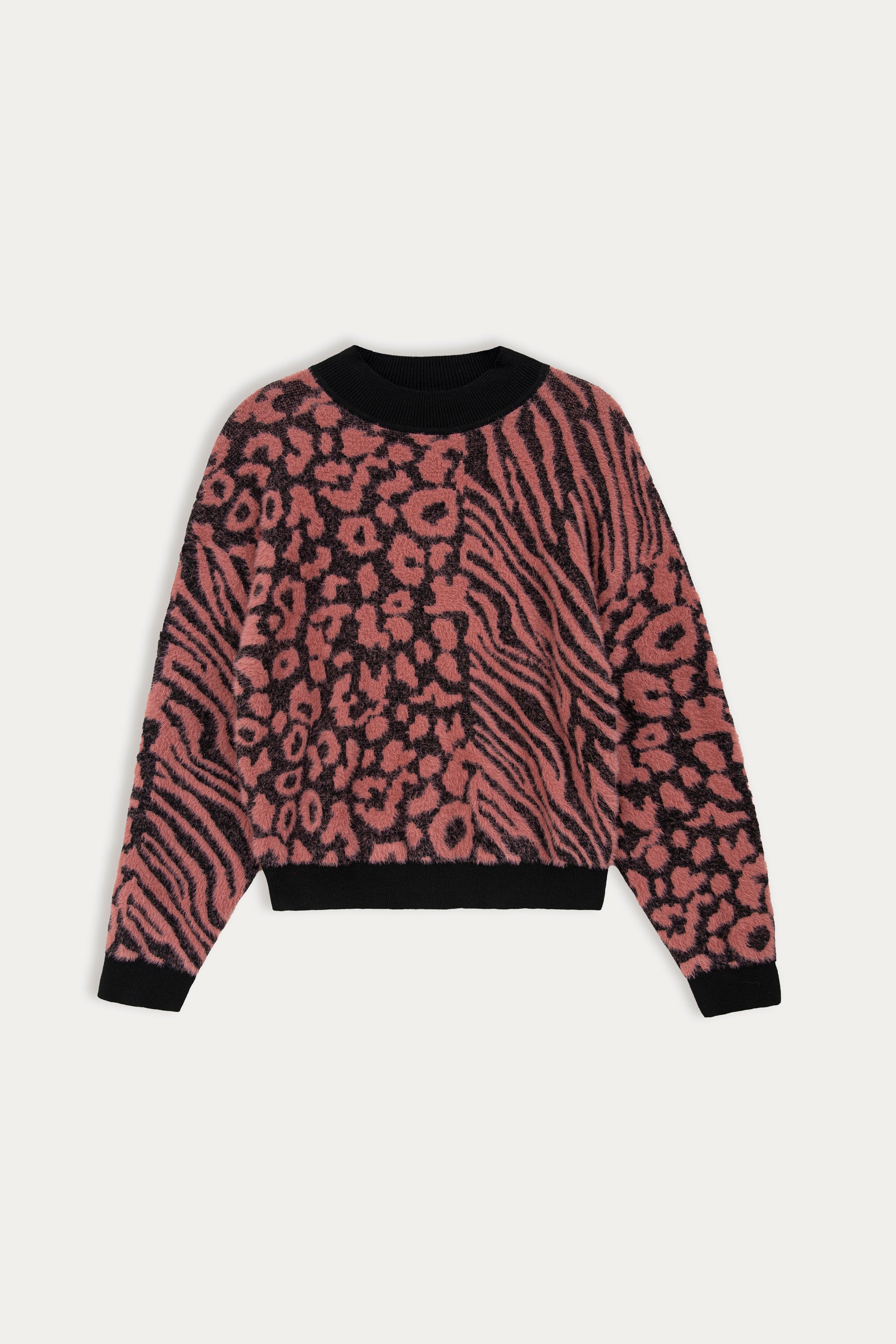 Relax Fit Animal Print Sweater