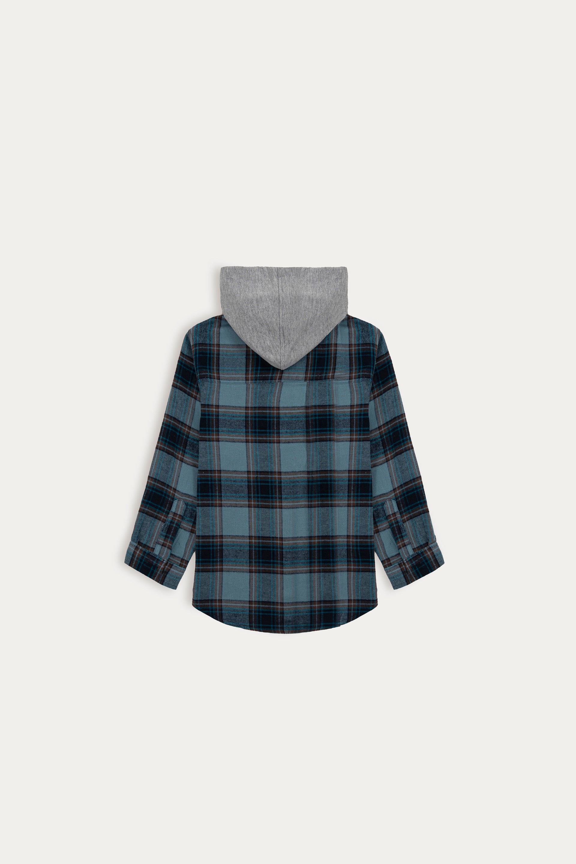 Hooded Checkered Shirt