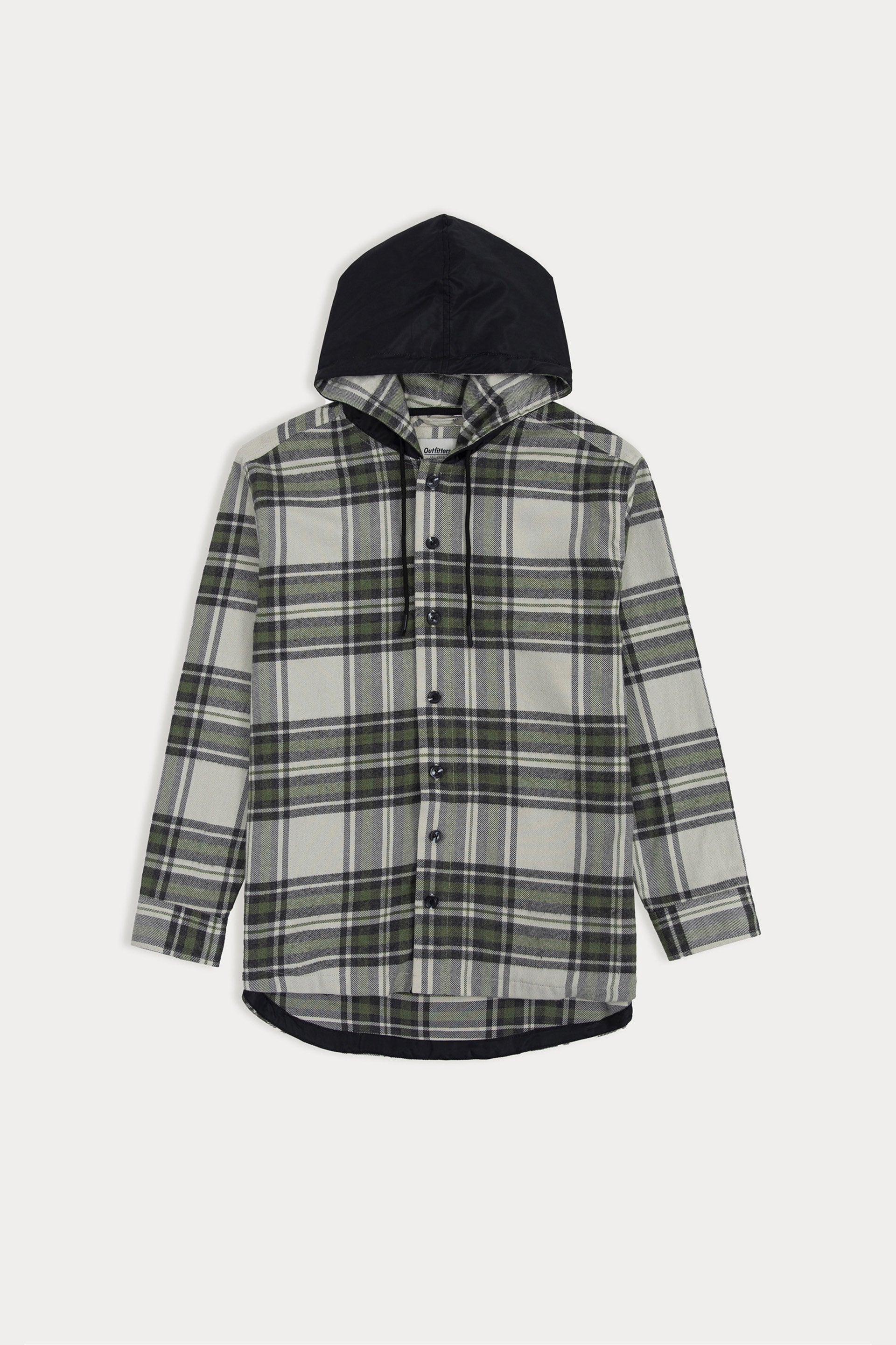 Oversized Checkered Hooded Shirt – Outfitters